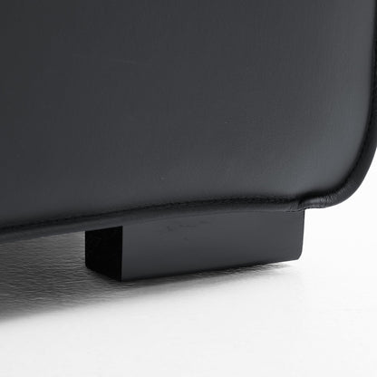 Domus Modular Khaki Leather Armchair-Black