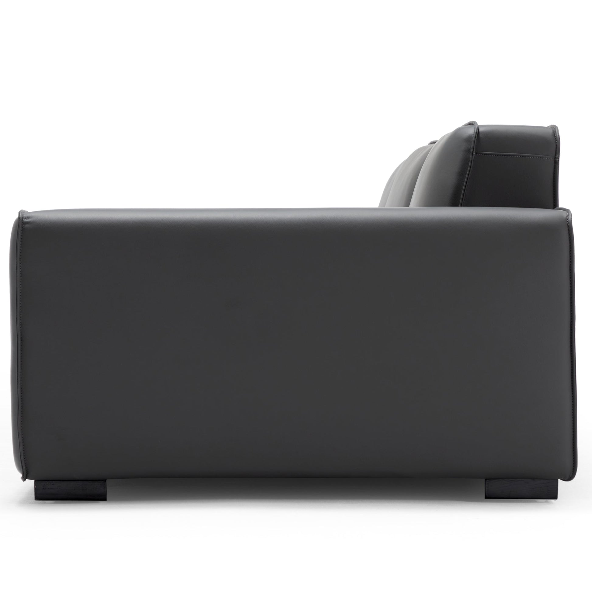 Domus Modular Khaki Leather Sofa-Dark Gray
