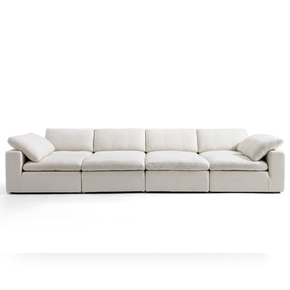 Tender Wabi Sabi Light Gray Sofa Bed-Beige-165.4"