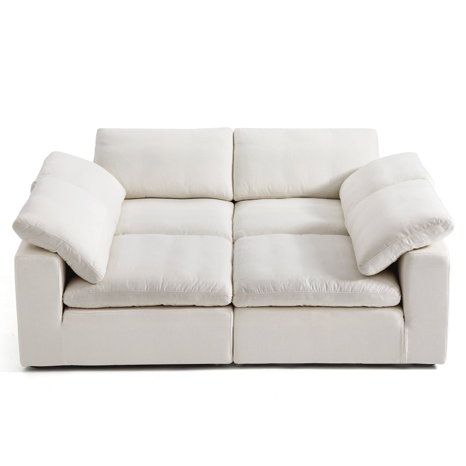 Tender Wabi Sabi Beige Sofa Bed-Beige-90.6"