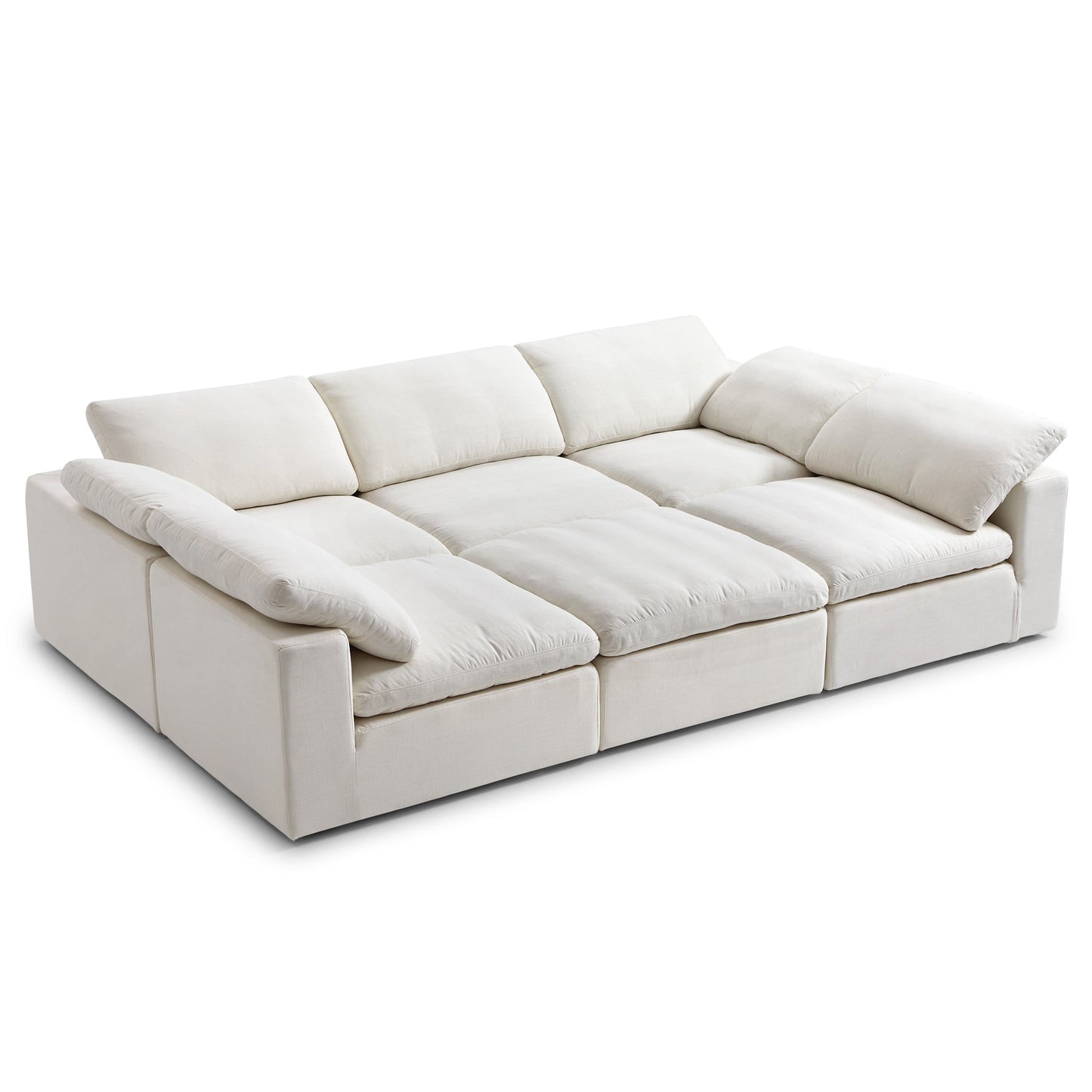 Tender Wabi Sabi Light Gray Sofa Bed-Beige-128.0"