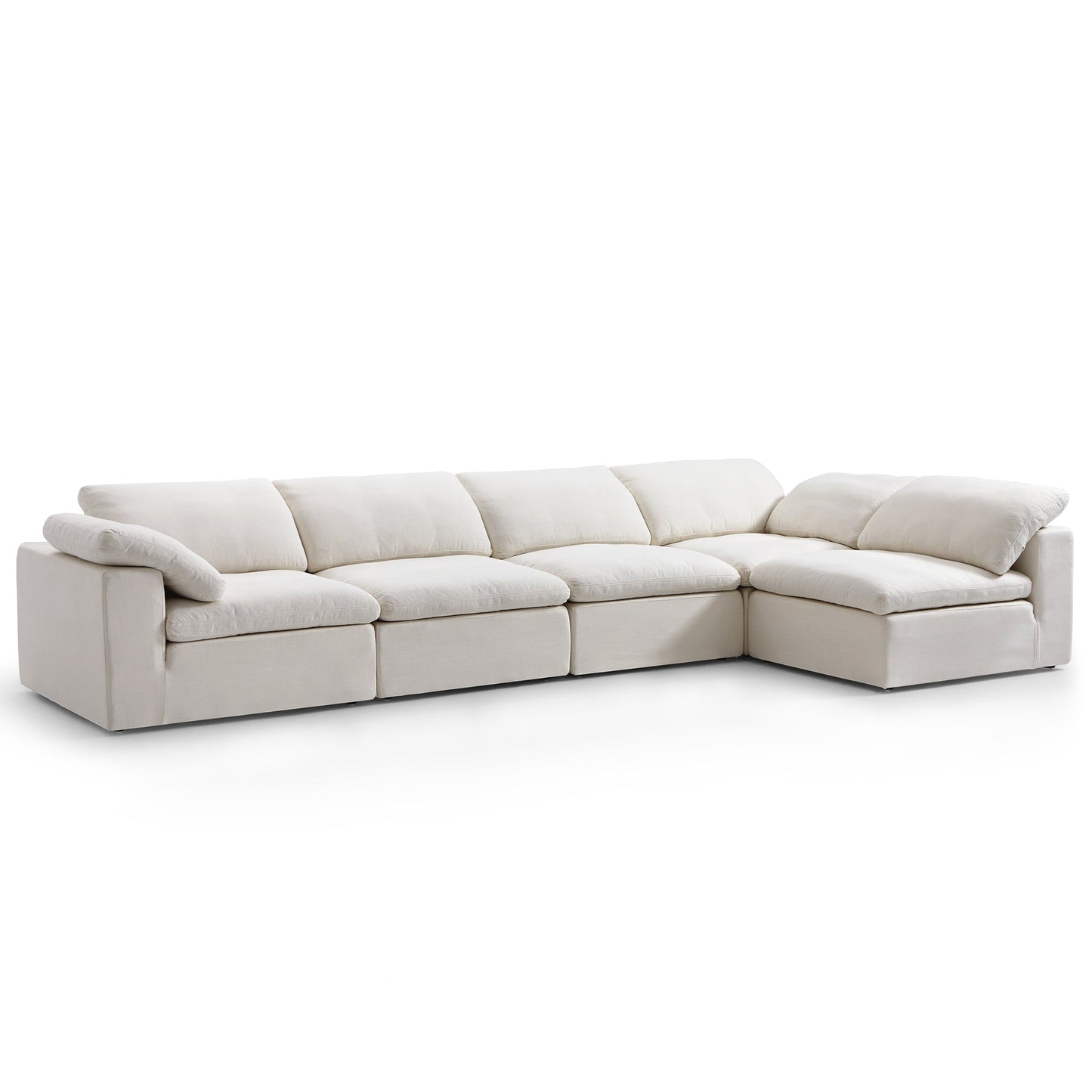 Tender Wabi Sabi Beige Sectional-Beige-165.4"