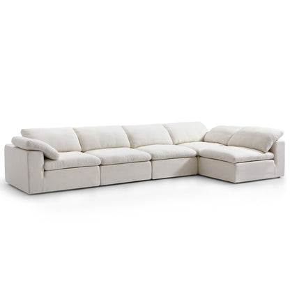 Tender Wabi Sabi Beige Sectional-Beige-165.4"