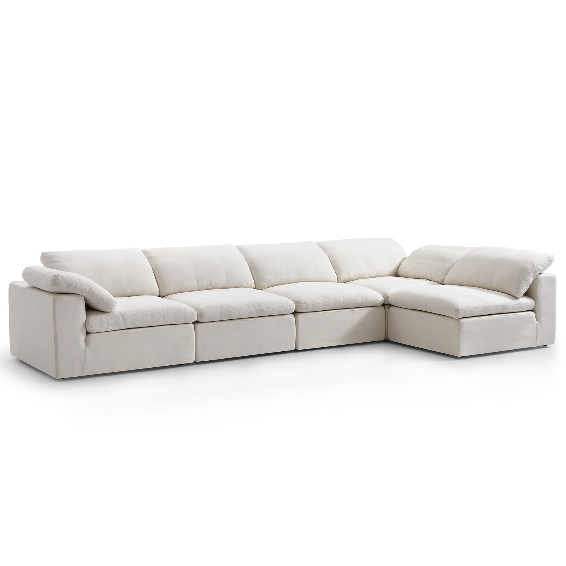 Tender Wabi Sabi Light Gray L Shaped Sectional-Beige-165.4"