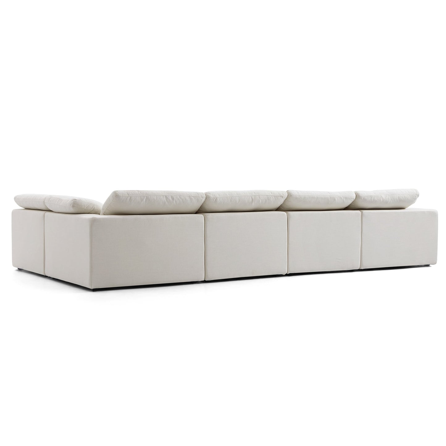 Tender Wabi Sabi Light Gray L Shaped Sectional-Beige-165.4"