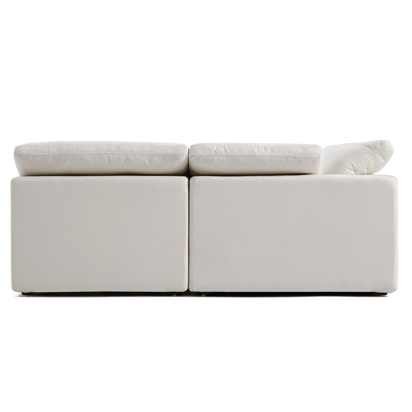Tender Wabi Sabi Sand L Shaped Sectional and Ottoman-Beige