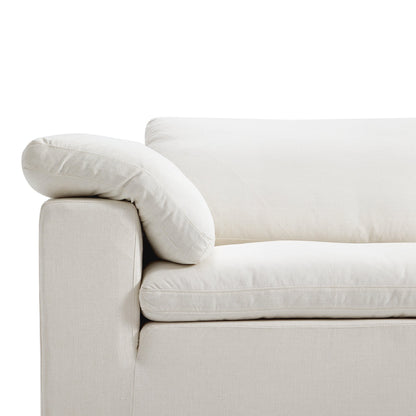 Tender Wabi Sabi Sand Sofa and Ottoman-Beige