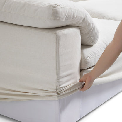 Tender Wabi Sabi Light Gray Sofa-Beige