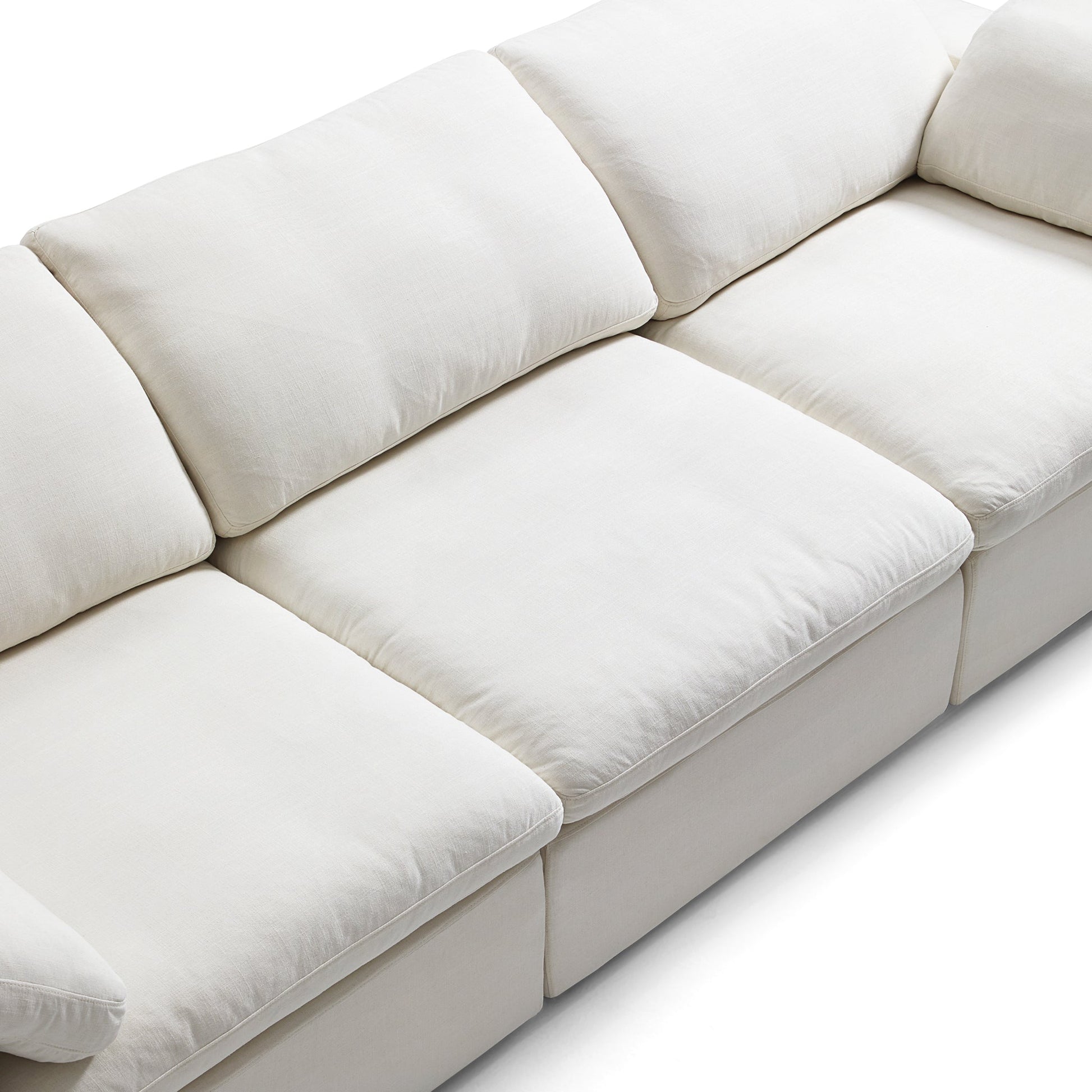 Tender Wabi Sabi Sand Sofa and Ottoman-Beige