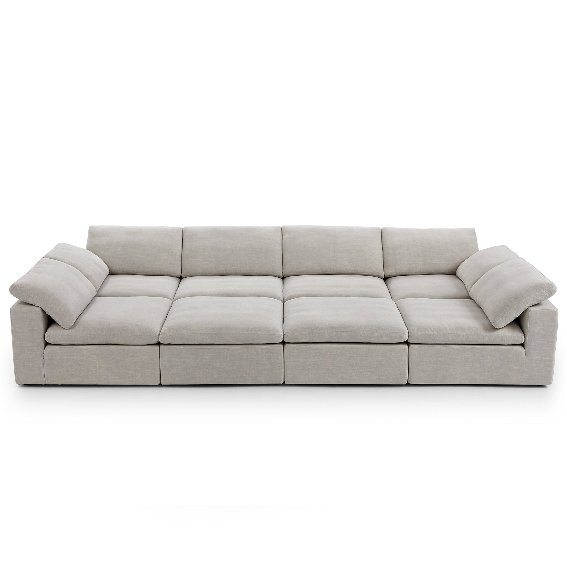 Tender Wabi Sabi Light Gray Sofa Bed-Sand-165.4"