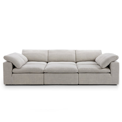 Tender Wabi Sabi Light Gray Sofa Bed-Sand-128.0"