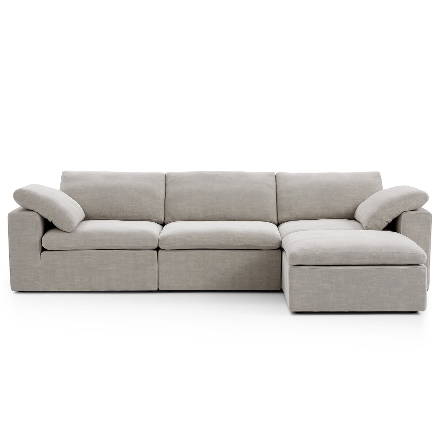 Tender Wabi Sabi Sand Sofa and Ottoman-hidden