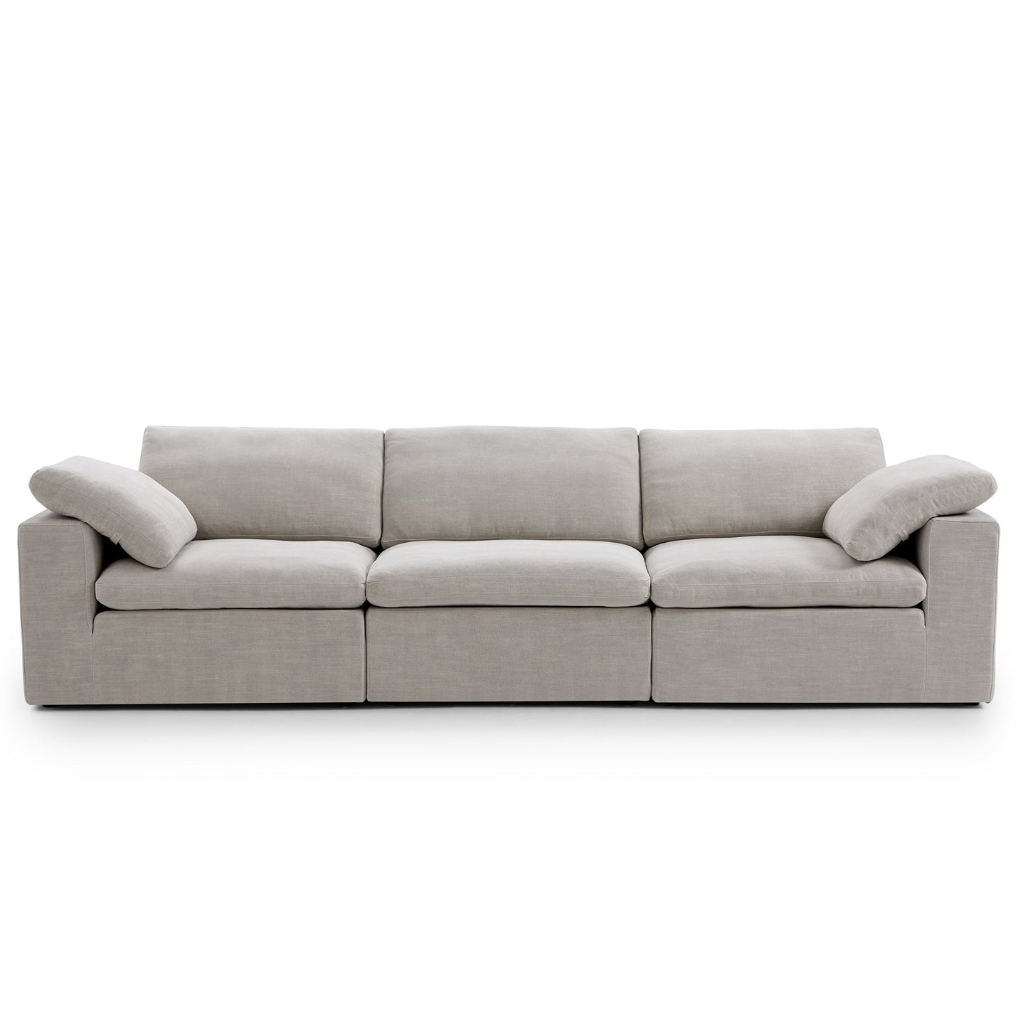 Tender Wabi Sabi Light Gray Sofa-Sand-128.0"