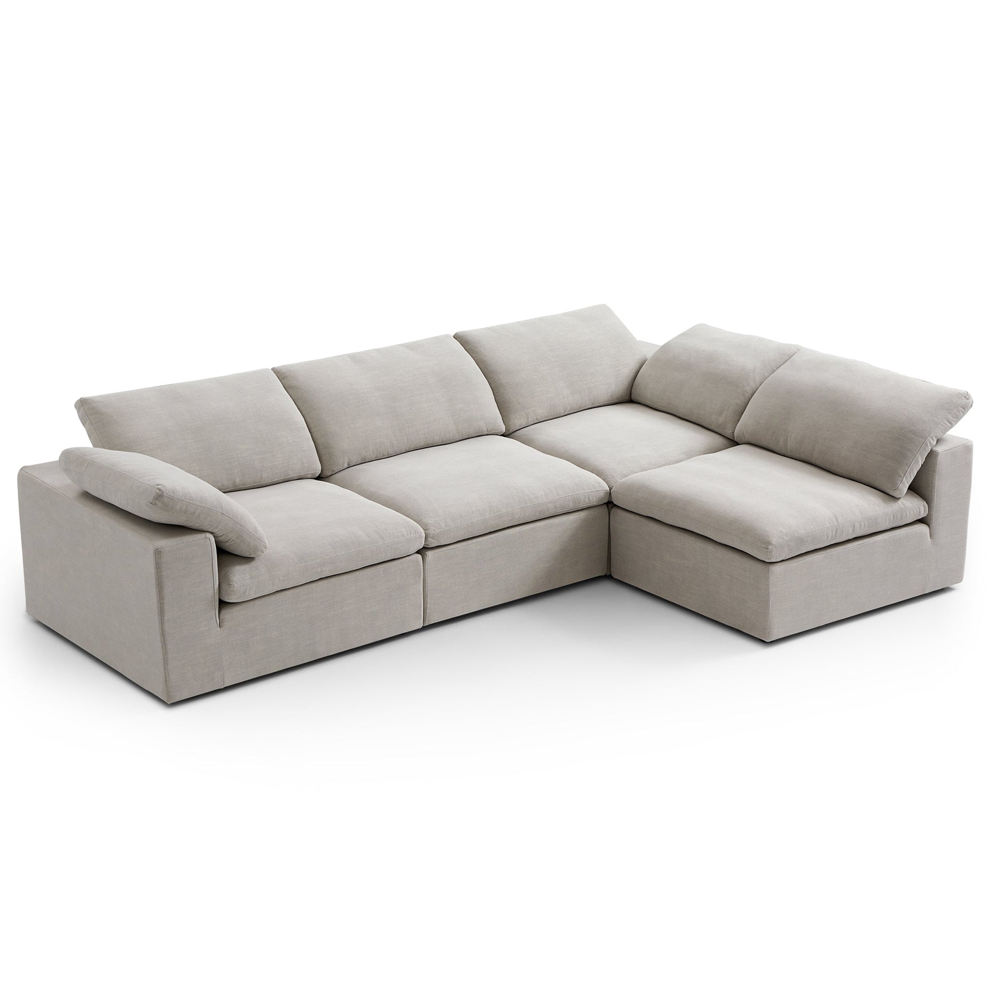 Tender Wabi Sabi Beige Sectional-Sand-128.0"