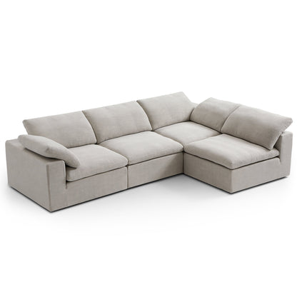 Tender Wabi Sabi Beige Sectional-Sand-128.0"