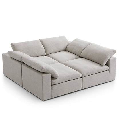 Tender Wabi Sabi Beige Sofa Bed-Sand-90.6"