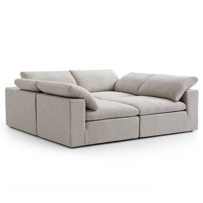 Tender Wabi Sabi Light Gray Sofa Bed-Sand-90.6"
