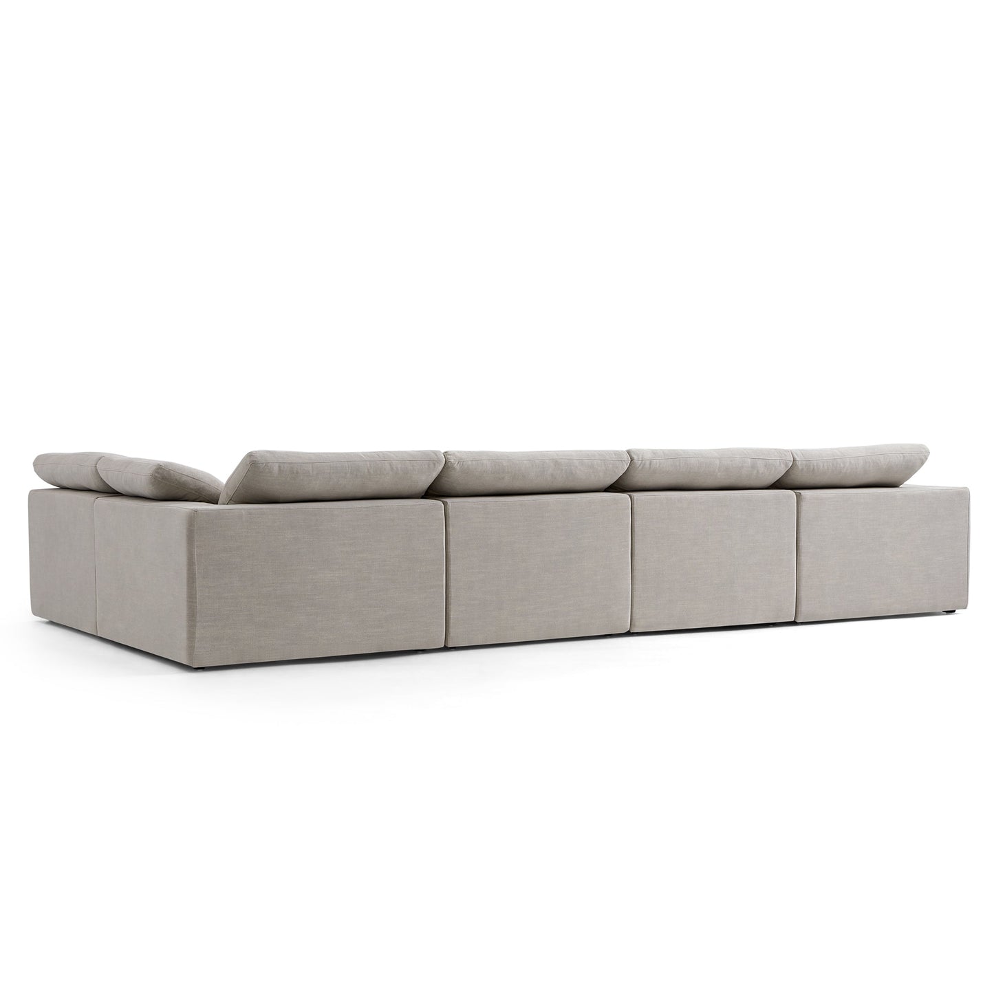 Tender Wabi Sabi Light Gray L Shaped Sectional-Sand-165.4"