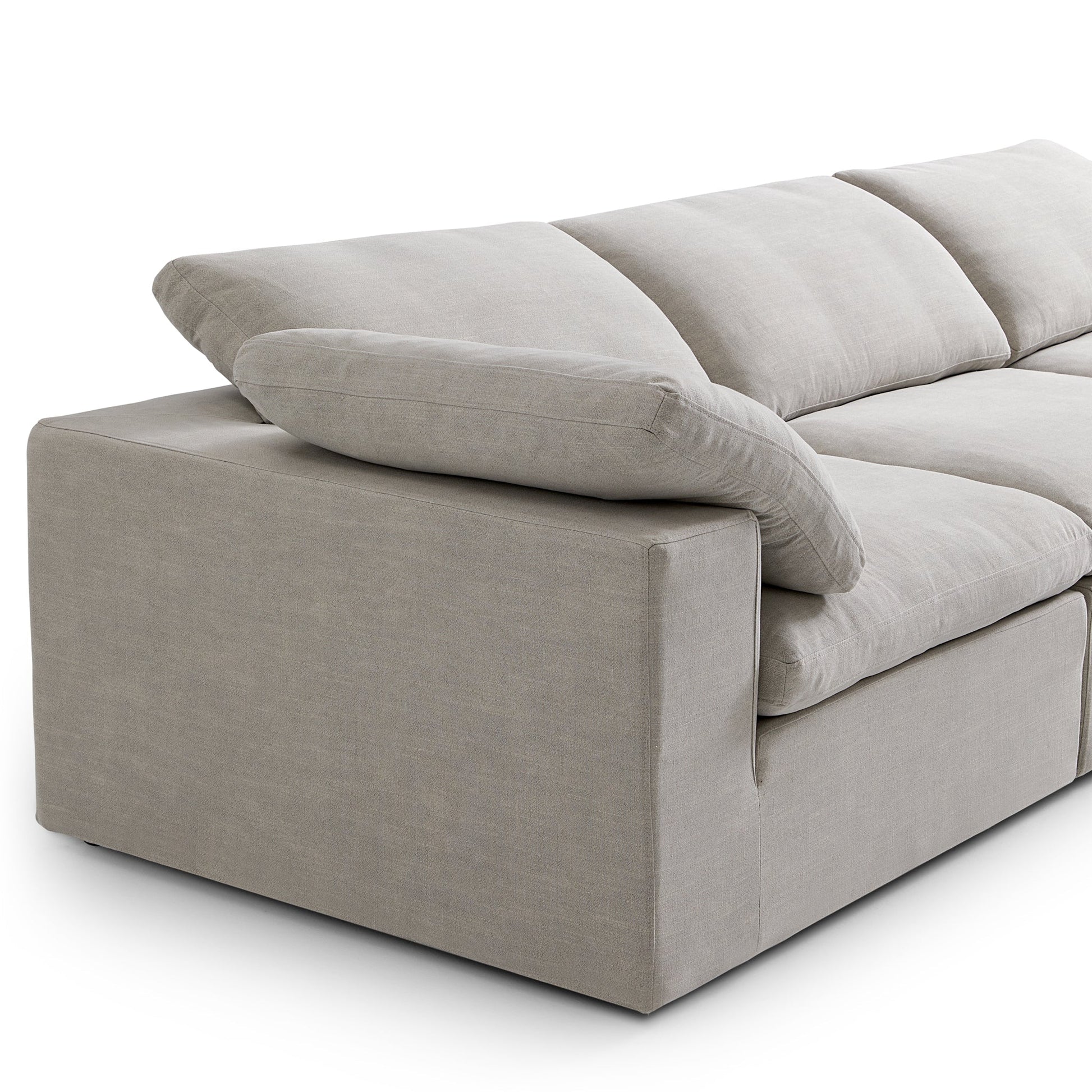 Tender Wabi Sabi Beige Sofa and Regular Ottoman-Sand