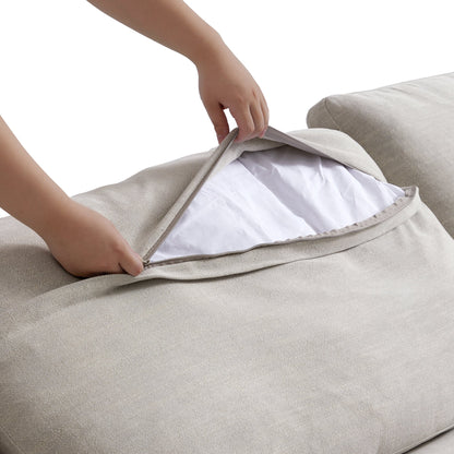Tender Wabi Sabi Sand Sofa and Ottoman-Sand