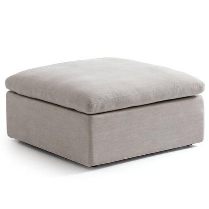Tender Wabi Sabi White Sofa and Regular Ottoman-Sand
