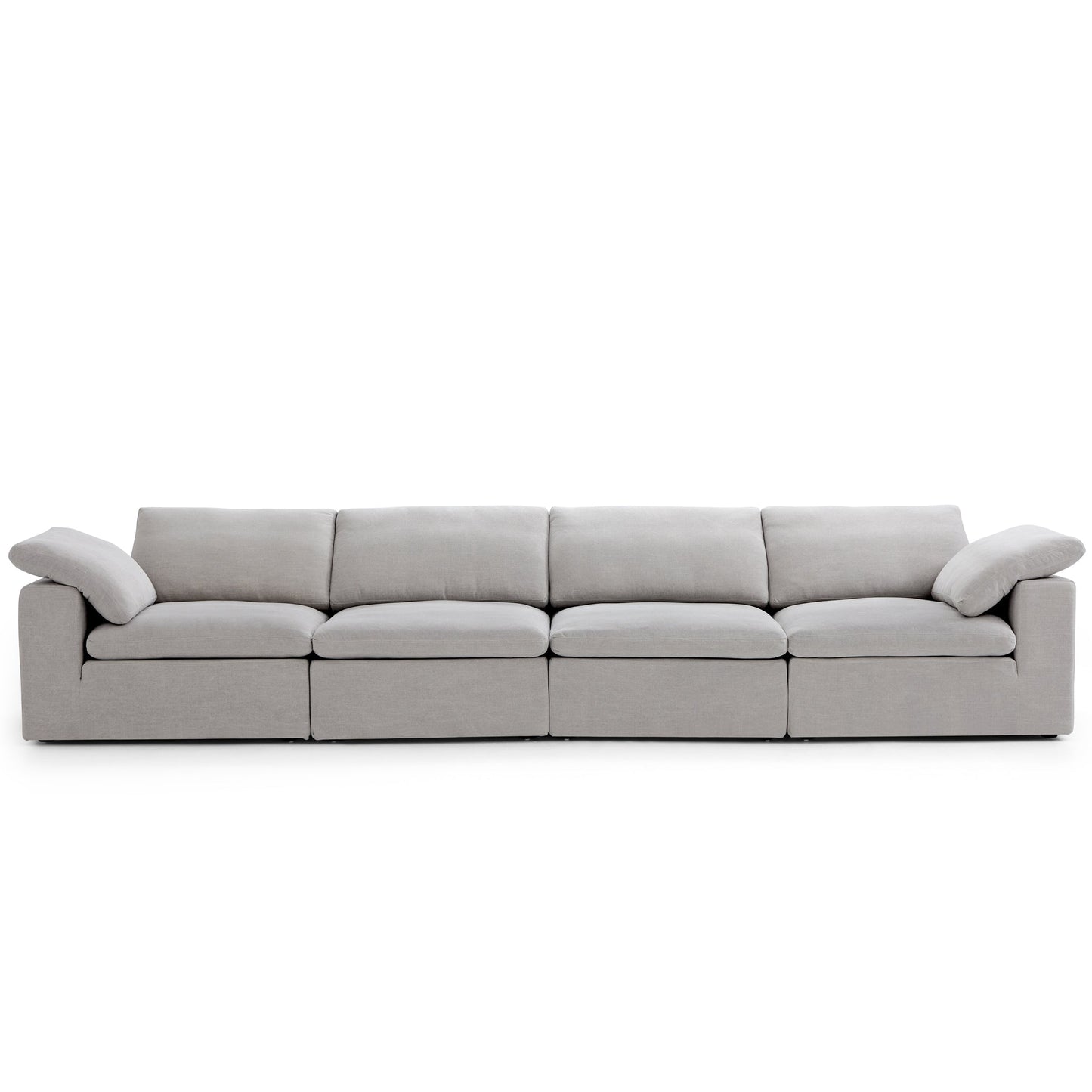 Tender Wabi Sabi Light Gray Sofa-Gray-165.4"