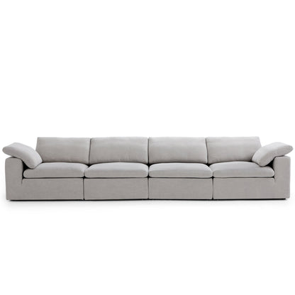 Tender Wabi Sabi Light Gray Sofa-Gray-165.4"
