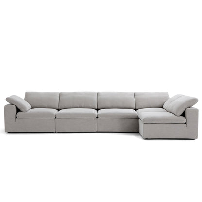Tender Wabi Sabi Sand L Shaped Sectional-Gray-165.4"