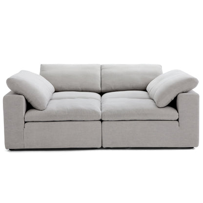 Tender Wabi Sabi Beige Sofa Bed-Gray-90.6"
