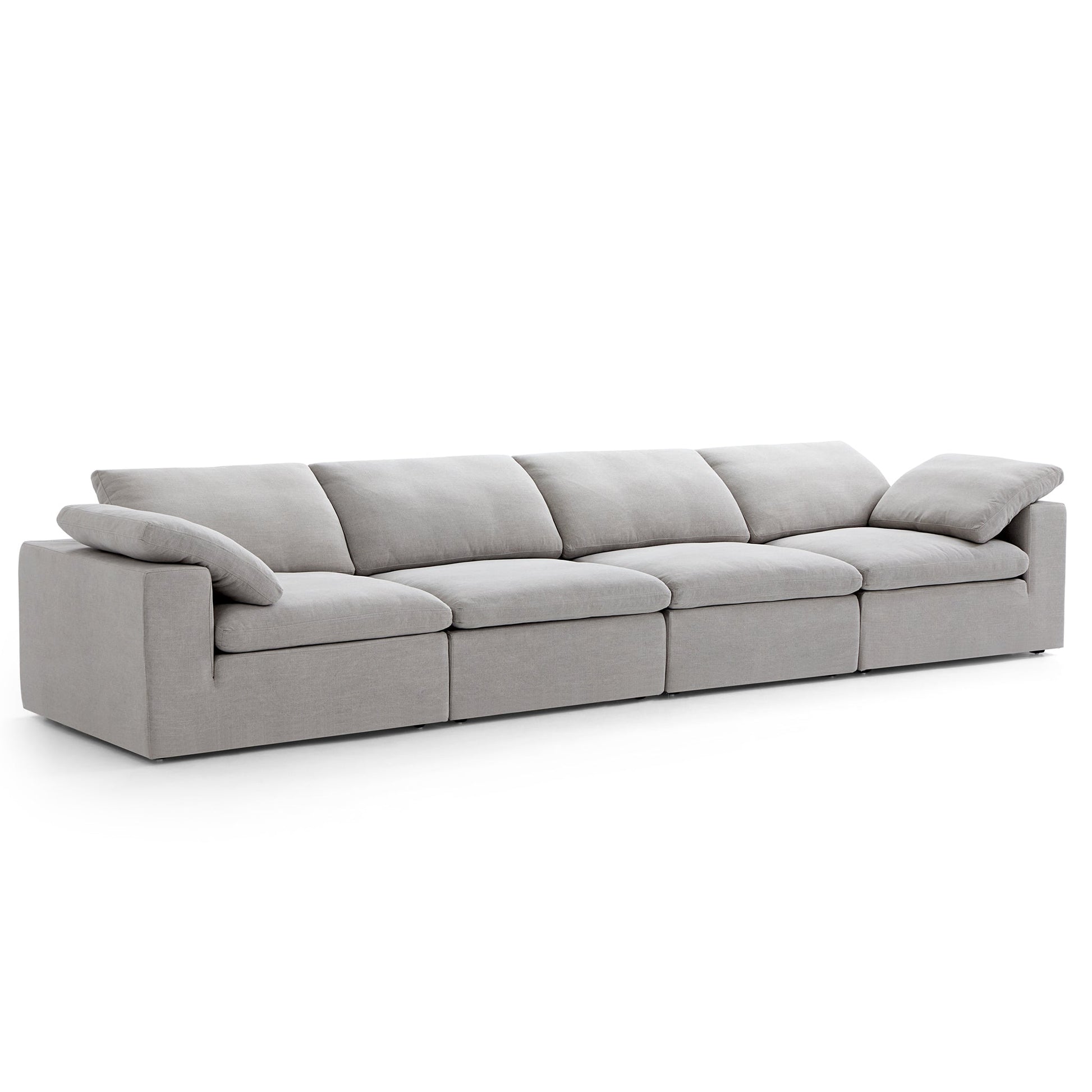 Tender Wabi Sabi Light Gray Sofa-Gray-165.4"