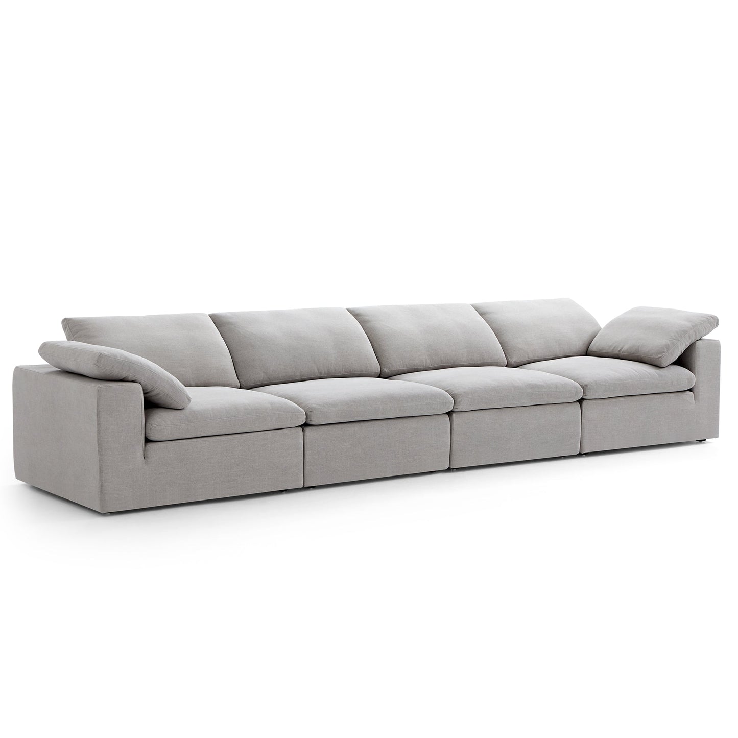 Tender Wabi Sabi Beige Sofa-Gray-165.4"