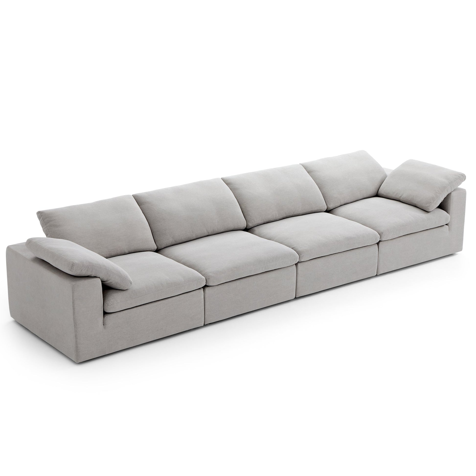 Tender Wabi Sabi Light Gray Sofa-Gray-165.4"