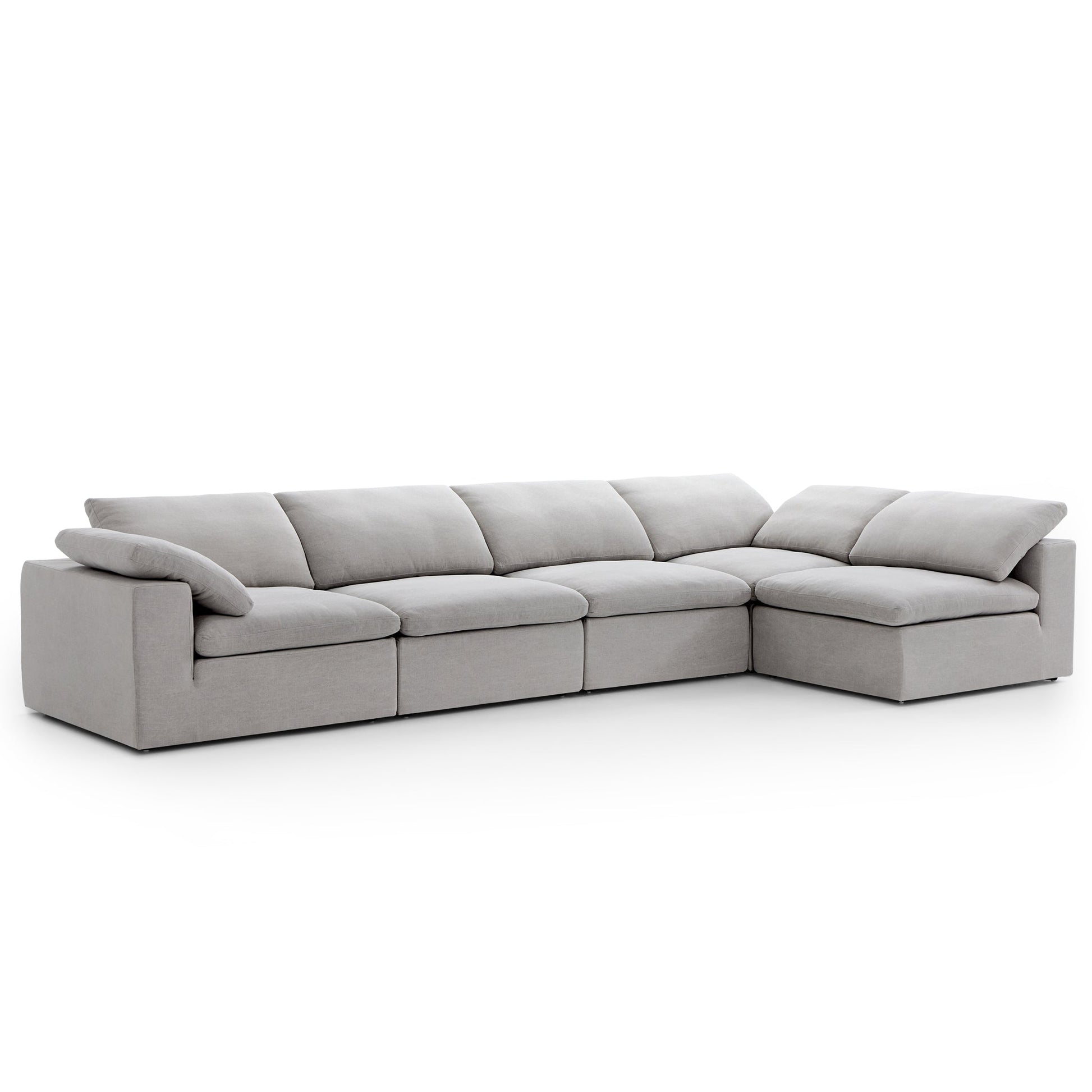 Tender Wabi Sabi Sand L Shaped Sectional-Gray-165.4"