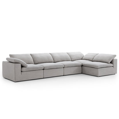 Tender Wabi Sabi Sand L Shaped Sectional-Gray-165.4"