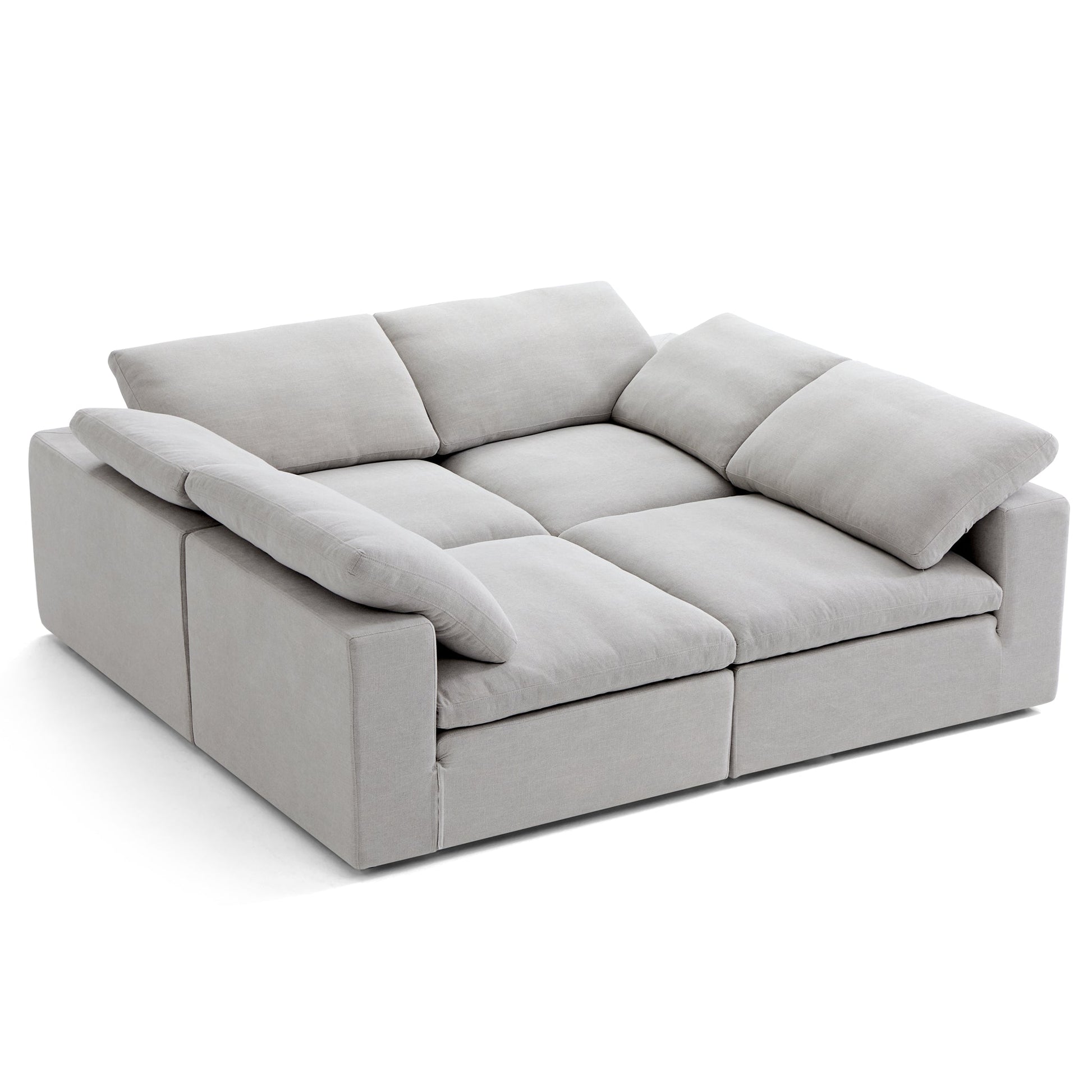 Tender Wabi Sabi Beige Sofa Bed-Gray-90.6"