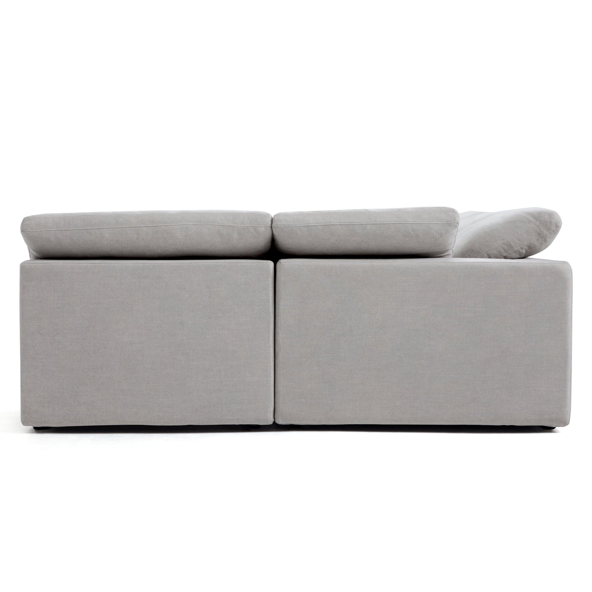 Tender Wabi Sabi Light Gray L Shaped Sectional-Gray