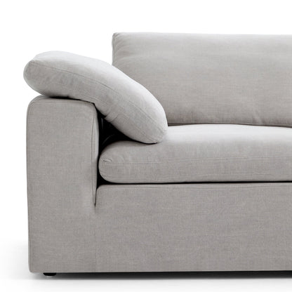 Tender Wabi Sabi Gray L Shaped Sectional and Ottoman-Gray