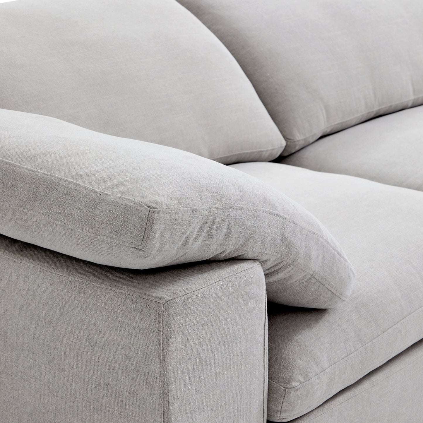Tender Wabi Sabi Gray L Shaped Sectional and Ottoman-Gray