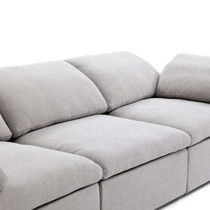 Tender Wabi Sabi Beige L Shaped Sectional-Gray