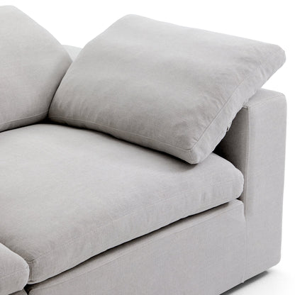 Tender Wabi Sabi Light Gray L Shaped Sectional-Gray