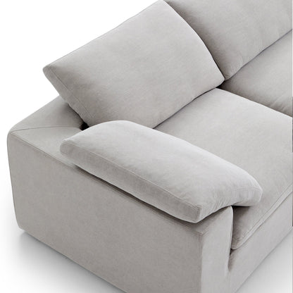 Tender Wabi Sabi Light Gray L Shaped Sectional-Gray