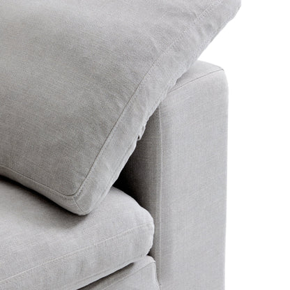 Tender Wabi Sabi U Shaped Beige Sectional with Open Ends-Gray
