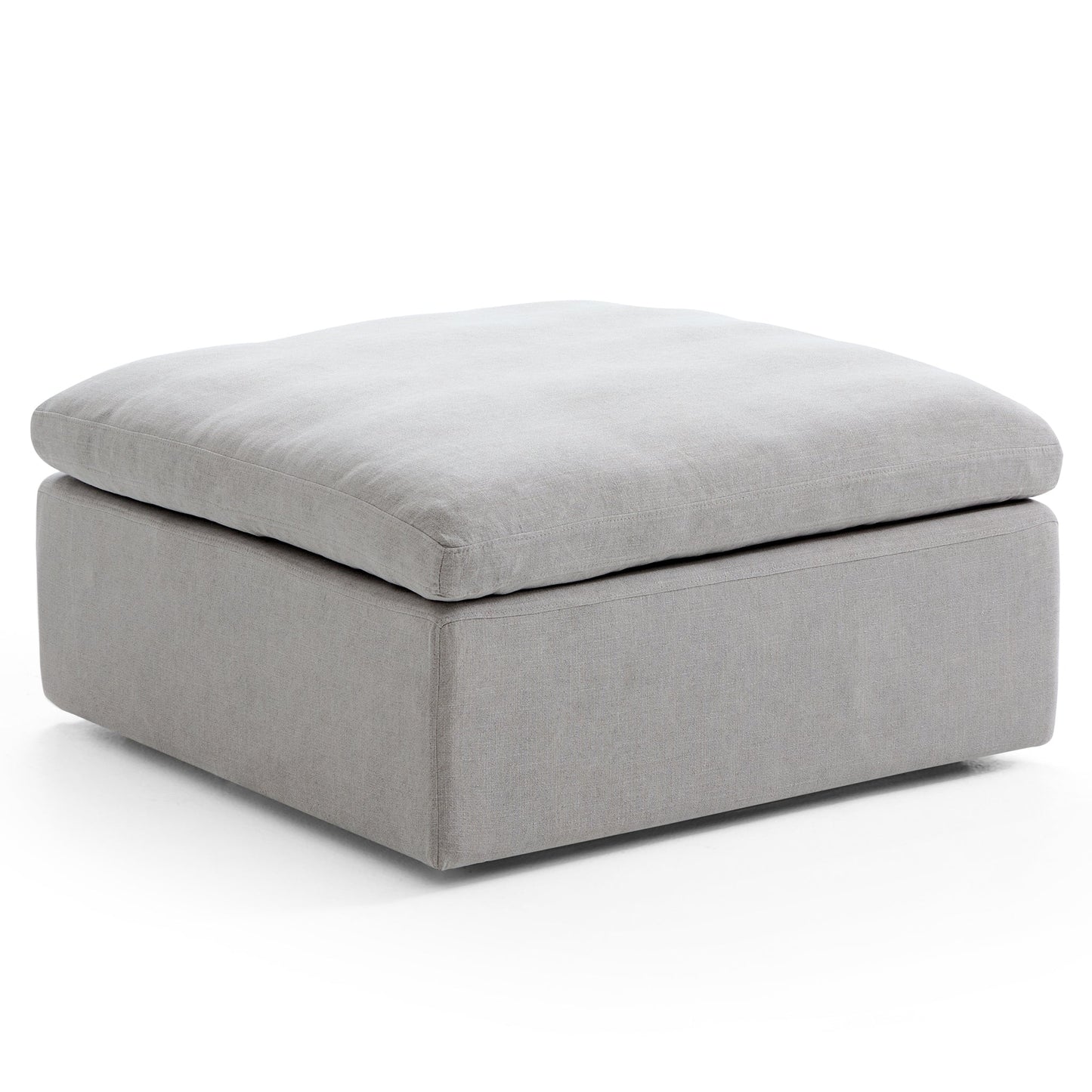 Tender Wabi Sabi Light Gray Sofa and Ottoman-Gray