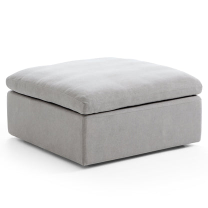 Tender Wabi Sabi Gray L Shaped Sectional and Ottoman-Gray