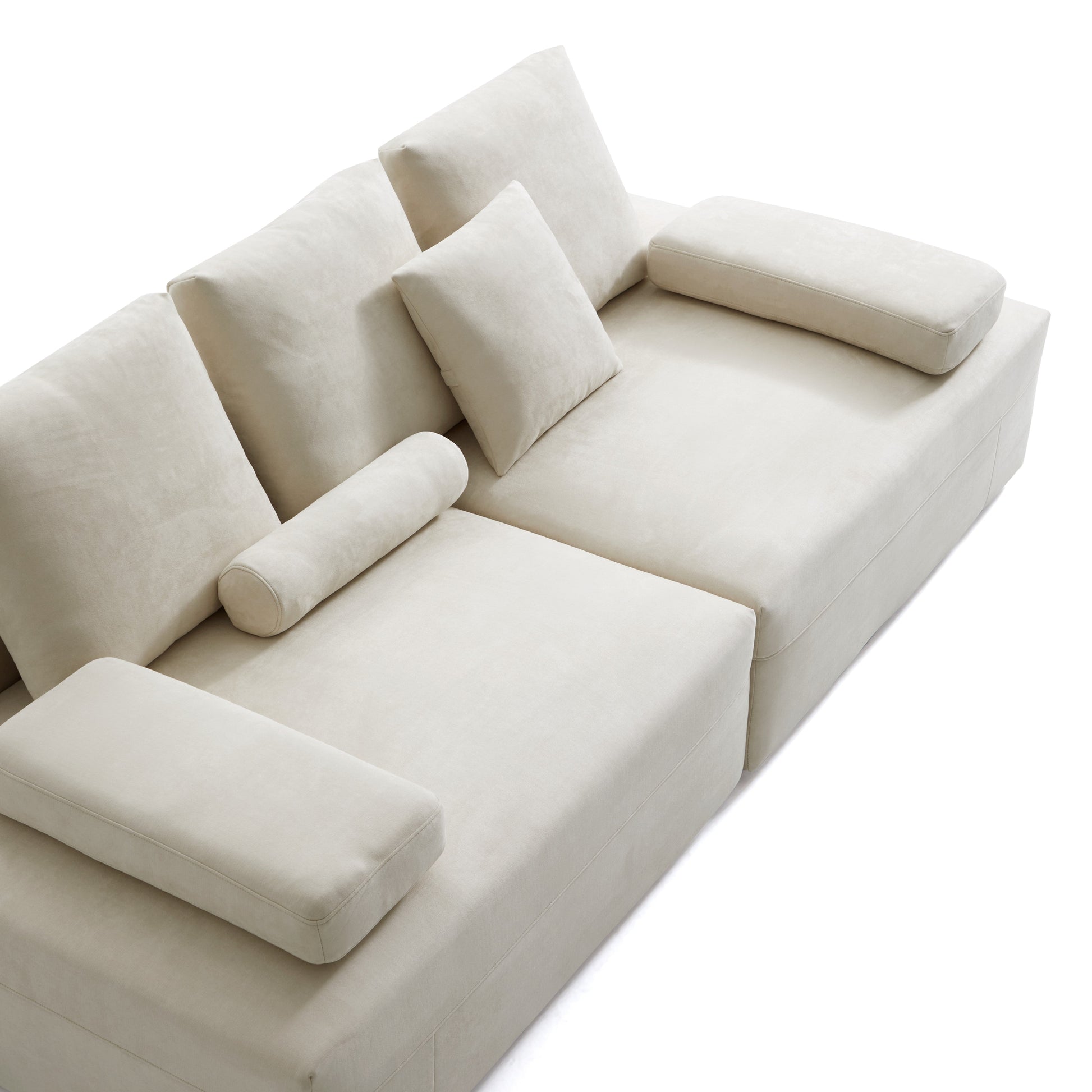 Composition Wabi Sabi Gray Sofa-Beige