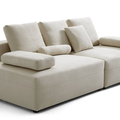 Composition Wabi Sabi Gray Sofa-Beige