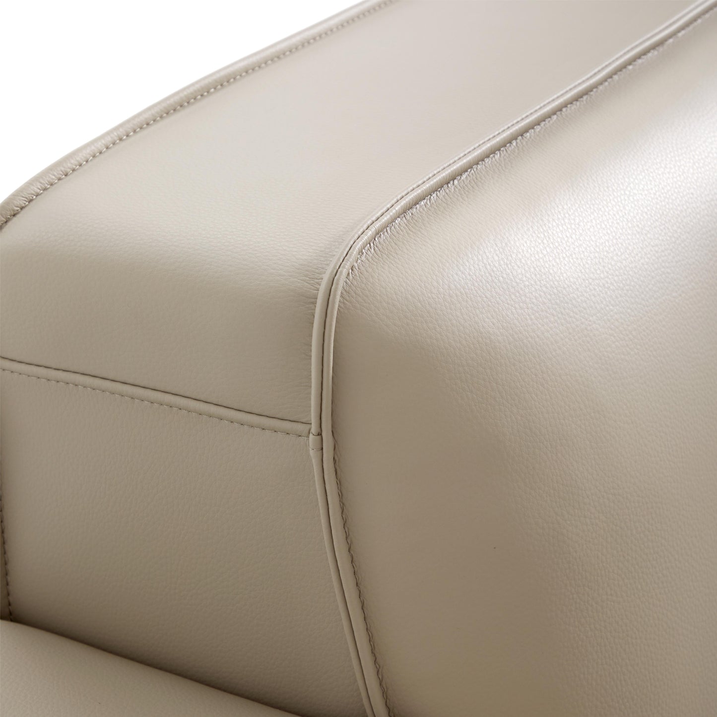 Domus Modular Khaki Leather Armchair-Beige