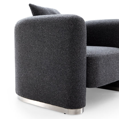 Obsidian Dark Gray Polyester Fabric Accent Chair-Dark Gray