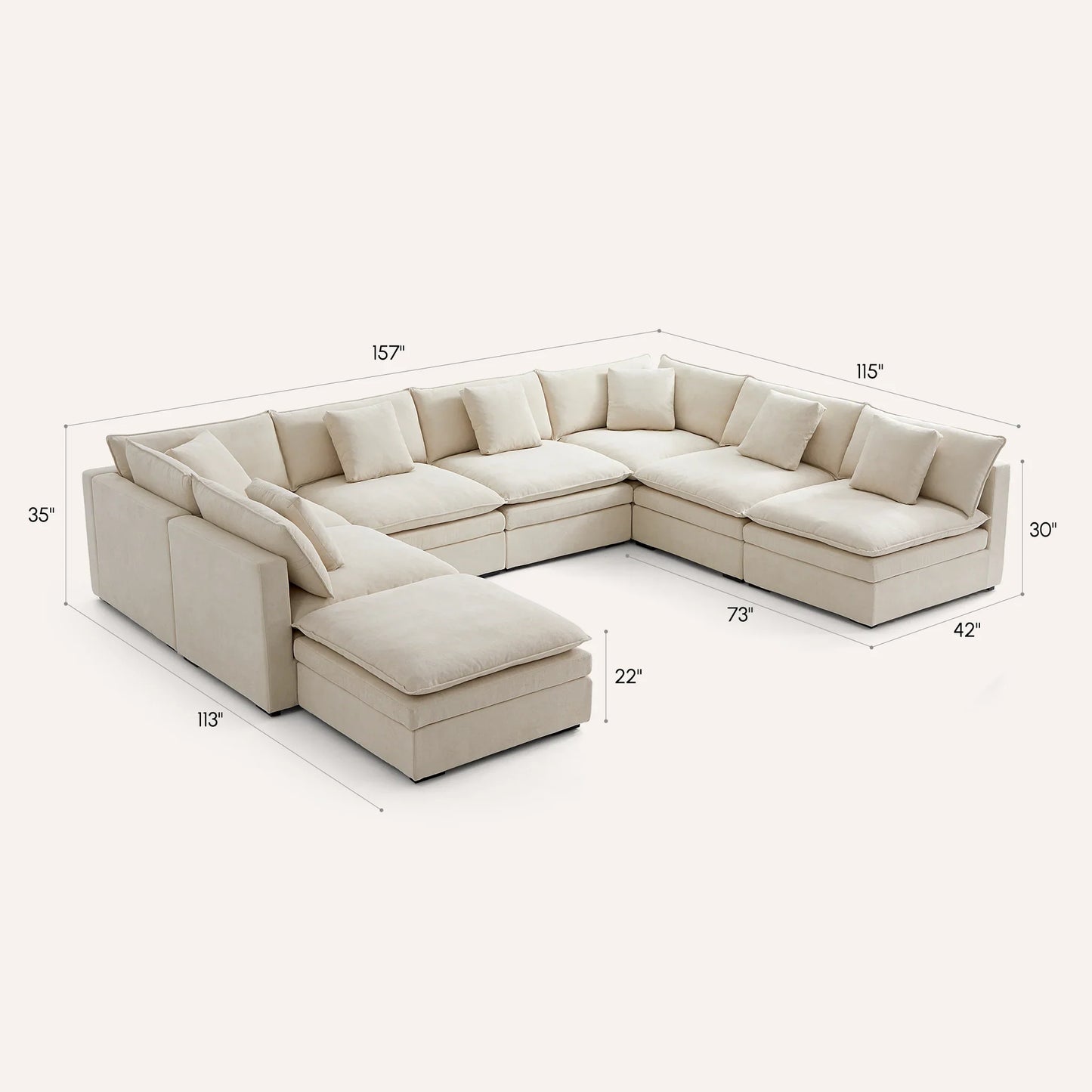 Burger Modular U-Sectional