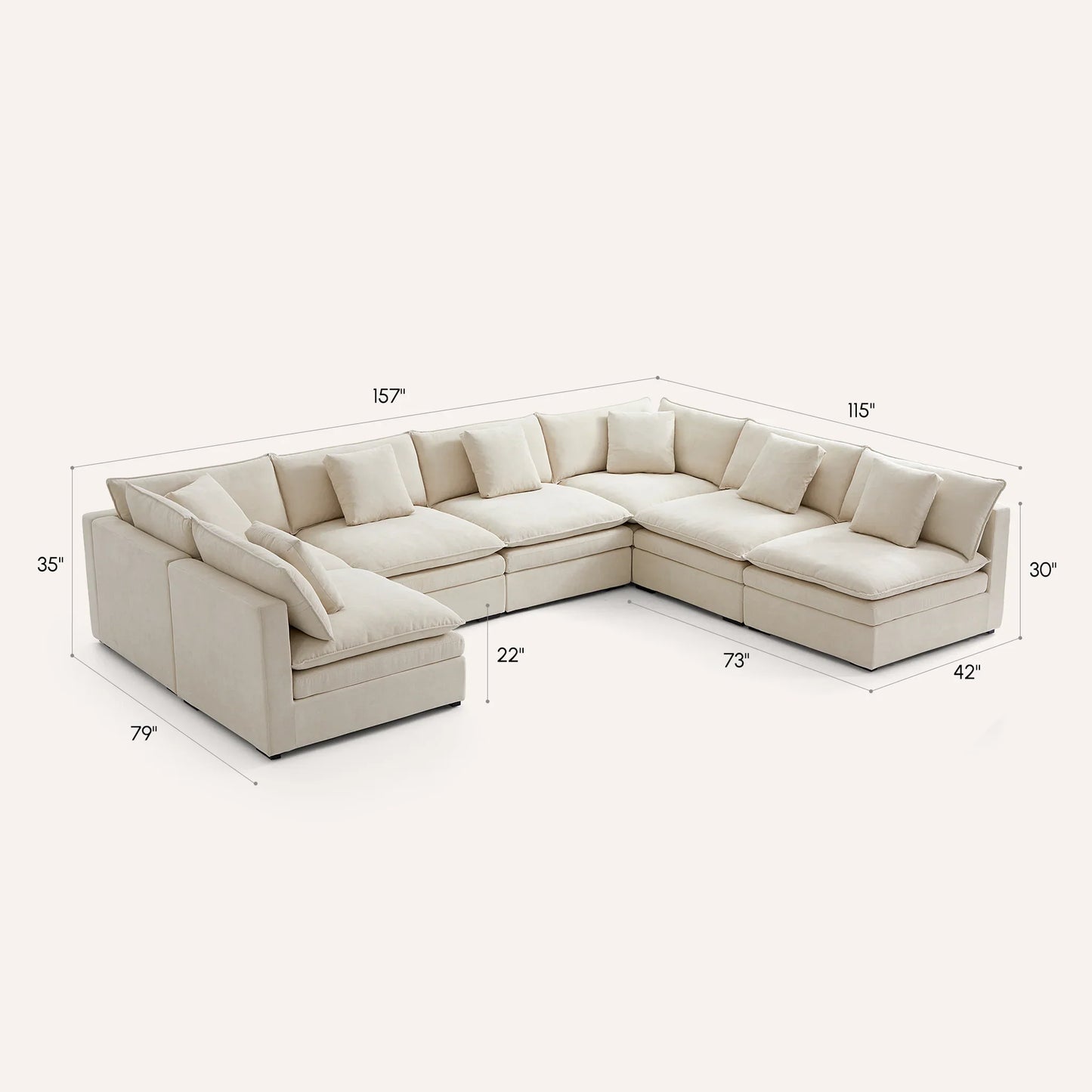 Burger Modular U-Sectional